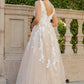 3D Organza Flowers Glitter Party Dress by Cinderella Couture USA AS8040J