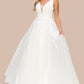 3D Organza Flowers Glitter Party Dress by Cinderella Couture USA AS8040J