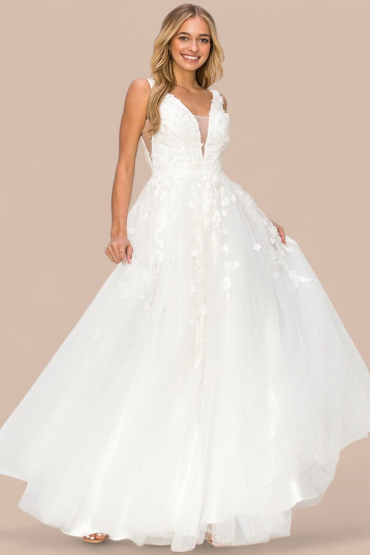 3D Organza Flowers Glitter Party Dress by Cinderella Couture USA AS8040J