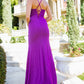 Fitted Glitter Sweetheart Neckline Slit Party Dress by Cinderella Couture USA AS8044J
