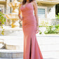 Fitted Glitter Sweetheart Neckline Slit Party Dress by Cinderella Couture USA AS8044J
