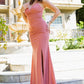 Fitted Glitter Sweetheart Neckline Slit Party Dress by Cinderella Couture USA AS8044J