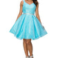 Sleeveless Glitter V-Neck Short Party Dress by Cinderella Couture USA AS8047J