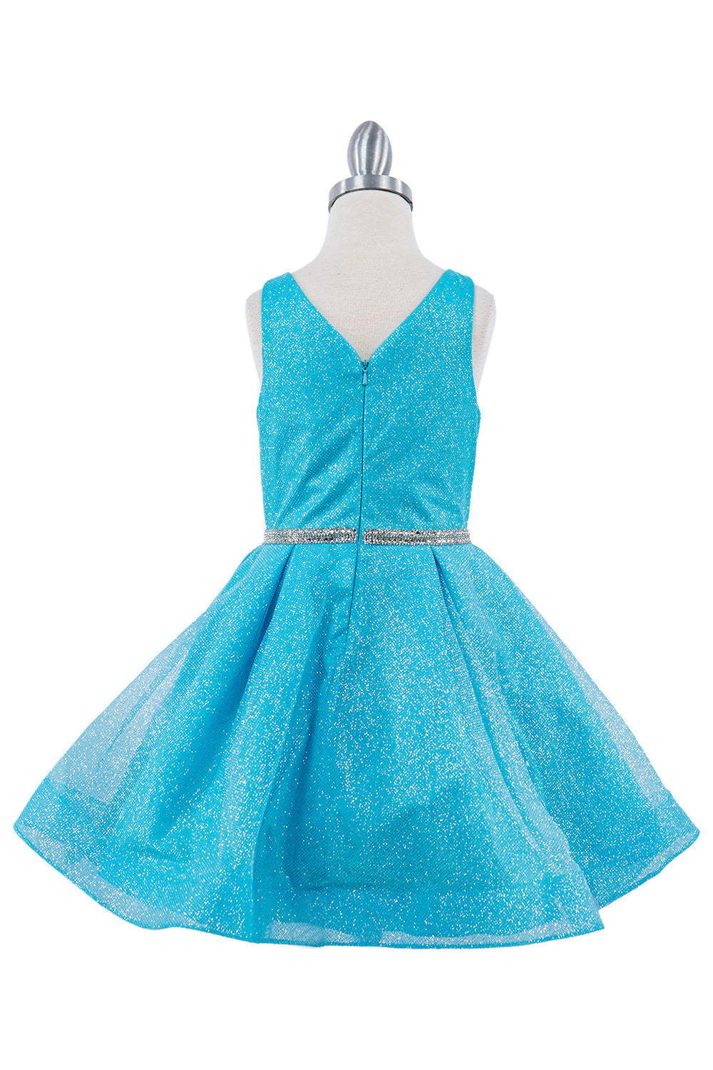 Cinderella Couture Big Girls Lavender Glitter Mesh V Neck Dress 14