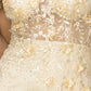 Beautiful Flower Lace Off Shoulder Party Dress by Cinderella Couture USA AS8049J