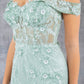 Beautiful Flower Lace Off Shoulder Party Dress by Cinderella Couture USA AS8049J