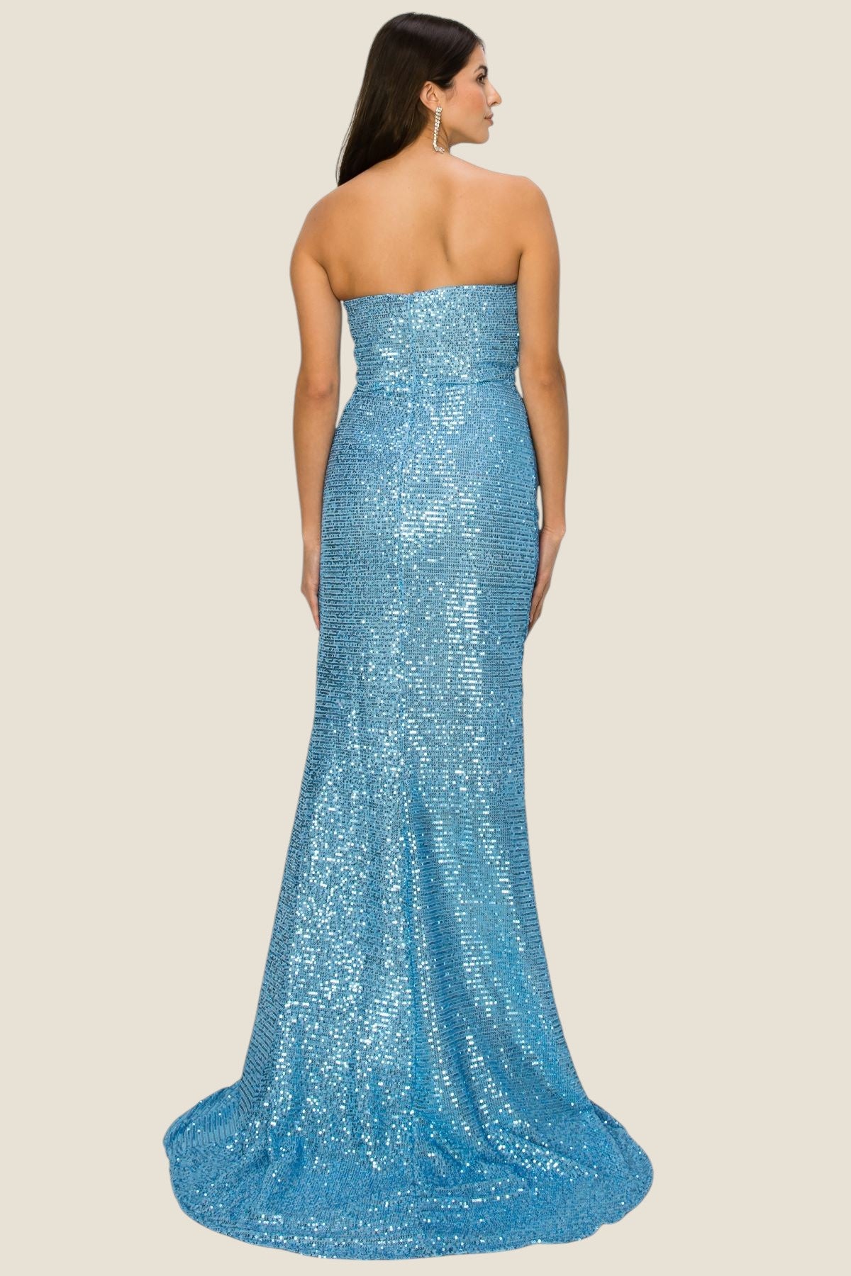 Strapless Scoop Neckline Sheath Party Dress by Cinderella Couture USA AS8052J