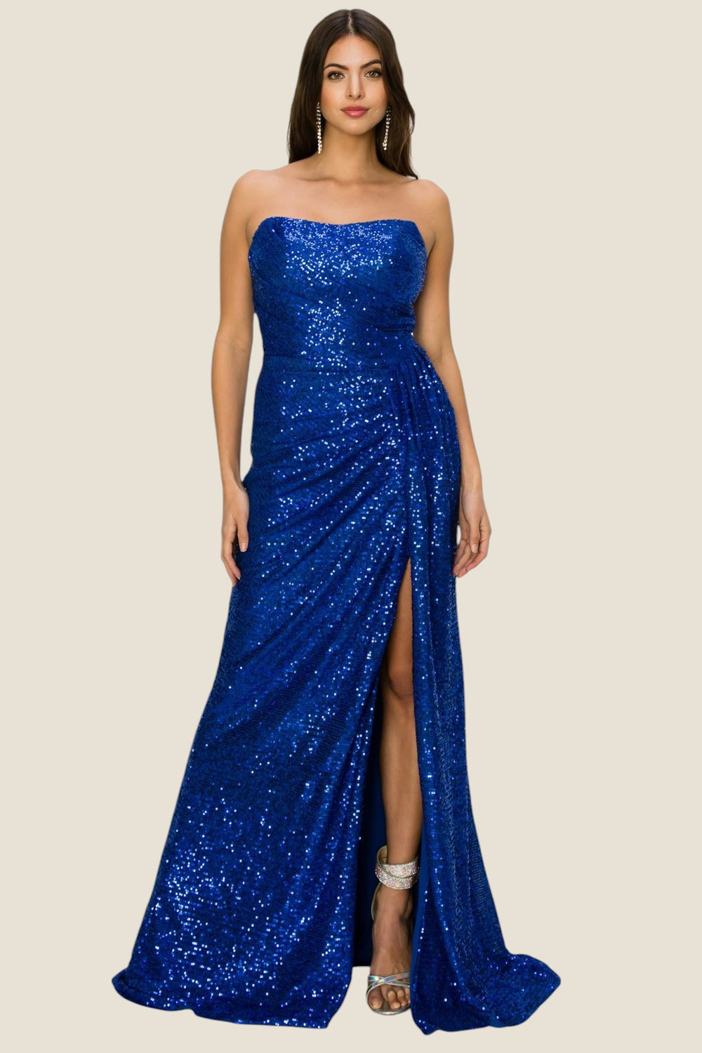 Strapless Scoop Neckline Sheath Party Dress by Cinderella Couture USA AS8052J
