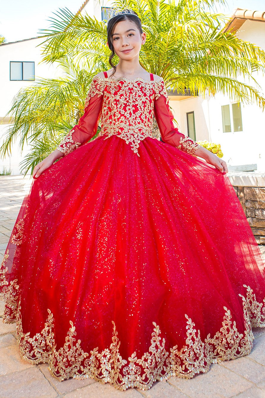 Cinderella Couture USA AS8059 Lace Off Shoulder Mini Quince 14 / Red Cinderella Couture USA AS8059 Lace Off Shoulder Mini Quince 14 / Red