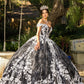 Glitter Tulle Off Shoulder Quinceanera Dress by Cinderella Couture USA AS8070J