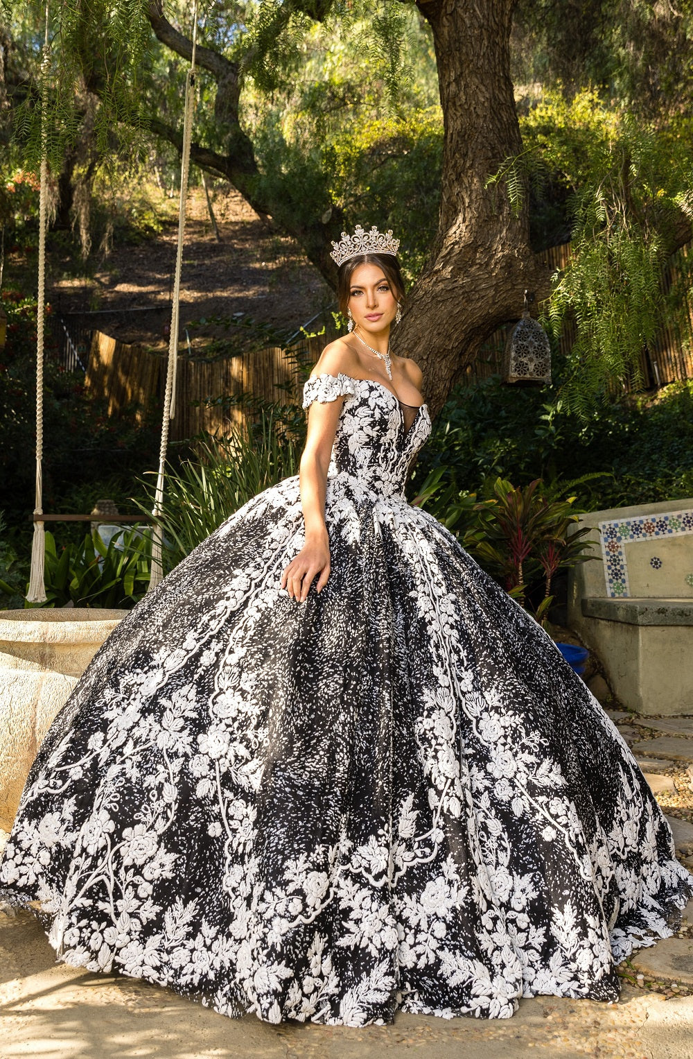Glitter Tulle Off Shoulder Quinceanera Dress by Cinderella Couture USA AS8070J