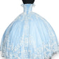 Glitter Tulle Off Shoulder Quinceanera Dress by Cinderella Couture USA AS8070J