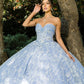 Strapless Sweetheart Neckline Quinceanera Dress by Cinderella Couture USA AS8071J