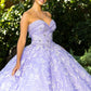 Strapless Sweetheart Neckline Quinceanera Dress by Cinderella Couture USA AS8071J