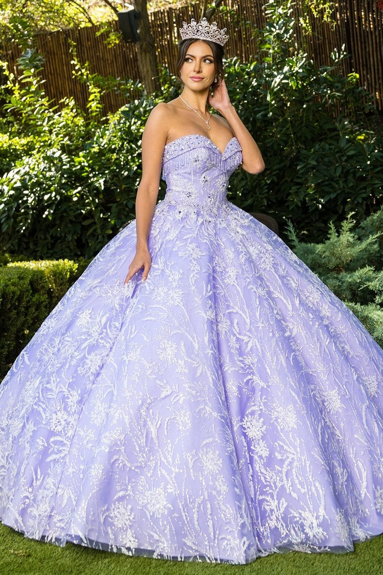 Strapless Sweetheart Neckline Quinceanera Dress by Cinderella Couture USA AS8071J