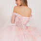 Elegant Cape Sleeve Quinceanera Dress by Cinderella Couture USA AS8075J