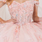 Elegant Cape Sleeve Quinceanera Dress by Cinderella Couture USA AS8075J