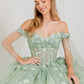 Elegant Cape Sleeve Quinceanera Dress by Cinderella Couture USA AS8075J