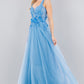 3D Floral Halter A-Line Slit Party Dress by Cinderella Couture USA AS8076J