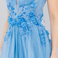 3D Floral Halter A-Line Slit Party Dress by Cinderella Couture USA AS8076J