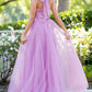 3D Floral Halter A-Line Slit Party Dress by Cinderella Couture USA AS8076J
