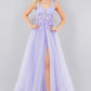 3D Floral Halter A-Line Slit Party Dress by Cinderella Couture USA AS8076J