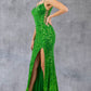 Sequin Sweetheart Bodice Spaghetti Straps Party Dress by Cinderella Couture USA AS8078J