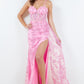 Butterfly Glitter Sheath Leg Slit Party Dress by Cinderella Couture USA AS8079J