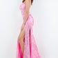Butterfly Glitter Sheath Leg Slit Party Dress by Cinderella Couture USA AS8079J