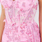 Butterfly Glitter Sheath Leg Slit Party Dress by Cinderella Couture USA AS8079J