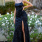 Sequin Straight Across Neckline Party Dress by Cinderella Couture USA AS8081J