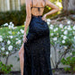 Sequin Straight Across Neckline Party Dress by Cinderella Couture USA AS8081J