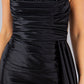Strapless Beaded Satin Leg Slit Party Dress by Cinderella Couture USA AS8082J