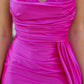 Strapless Beaded Satin Leg Slit Party Dress by Cinderella Couture USA AS8082J