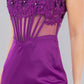 Fitted 3D Floral Sleeveless Slit Party Dress by Cinderella Couture USA AS8085J