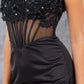 Fitted 3D Floral Sleeveless Slit Party Dress by Cinderella Couture USA AS8085J