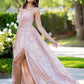 Glitter Illusion V-Neck A-Line Party Dress by Cinderella Couture USA AS8086J
