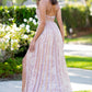 Glitter Illusion V-Neck A-Line Party Dress by Cinderella Couture USA AS8086J