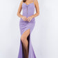 Fitted Sweetheart Corset Leg Slit Party Dress by Cinderella Couture USA AS8090J