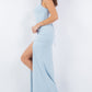 Fitted Sleeveless Corset Slit Party Dress by Cinderella Couture USA AS8091J