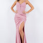Fitted Sleeveless Corset Slit Party Dress by Cinderella Couture USA AS8091J