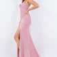 Fitted Sleeveless Corset Slit Party Dress by Cinderella Couture USA AS8091J