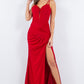Fitted Sleeveless Corset Slit Party Dress by Cinderella Couture USA AS8091J