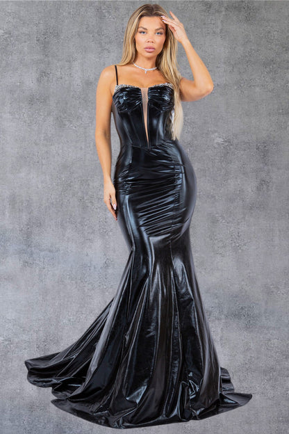 Fitted Sweetheart Neckline Mermaid Party Dress by Cinderella Couture USA AS8092J Black / 6/S Fitted Sweetheart Neckline Mermaid Party Dress by Cinderella Couture USA AS8092J Black / 6/S