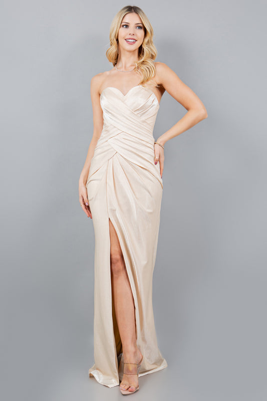 Strapless Sweetheart Neckline Sheath Party Dress by Cinderella Couture USA AS8095J