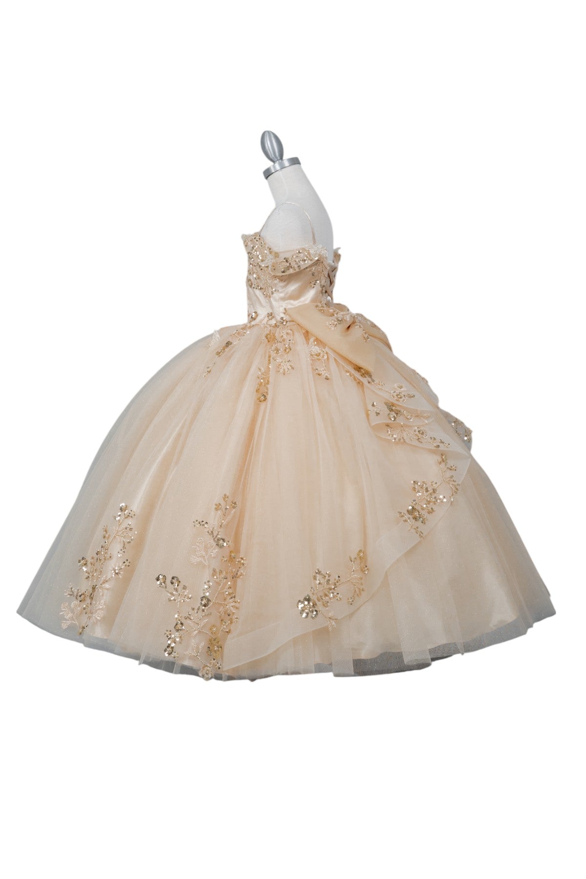 a line communion dresses Bliss Big Girls 3D Floral Rhinestone Lace Applique Ball Gown 8-16 Lilac / 8 APDMarch24 Size:14-14.5-32-33 10 years Formal Pink Ball Gown