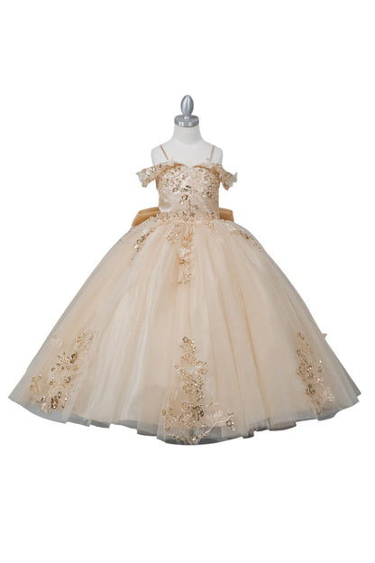 Embroidered Sweetheart Neckline A-Line Girl Communion Dress by Cinderella Couture USA AS8111