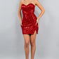 Embroidered Sequin Sheath Short Party Dress by Cinderella Couture USA AS8112J