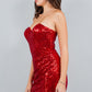 Embroidered Sequin Sheath Short Party Dress by Cinderella Couture USA AS8112J