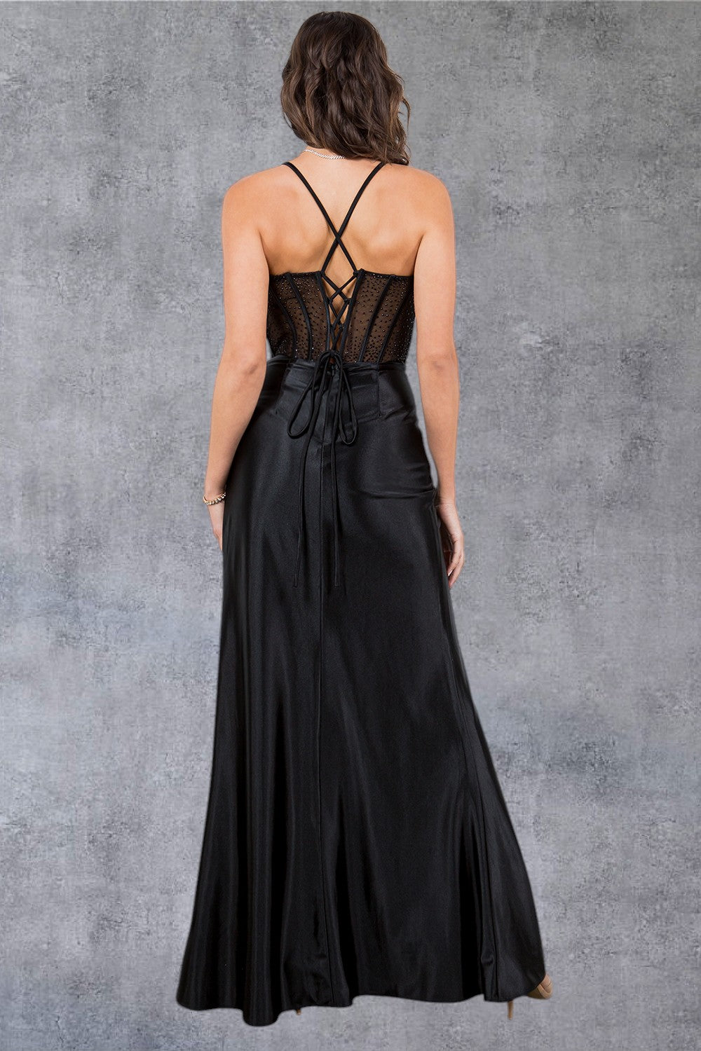 Fitted Beautiful Leg Slit Party Dress by Cinderella Couture USA AS8116J